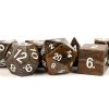 Dice Metallic Dice Co: Poly 7 Set Stone