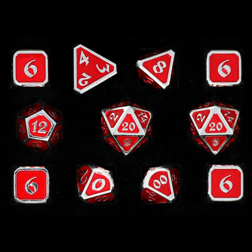 Dice DieHard Dice: Poly 11 Set Metal Mythica Platinum