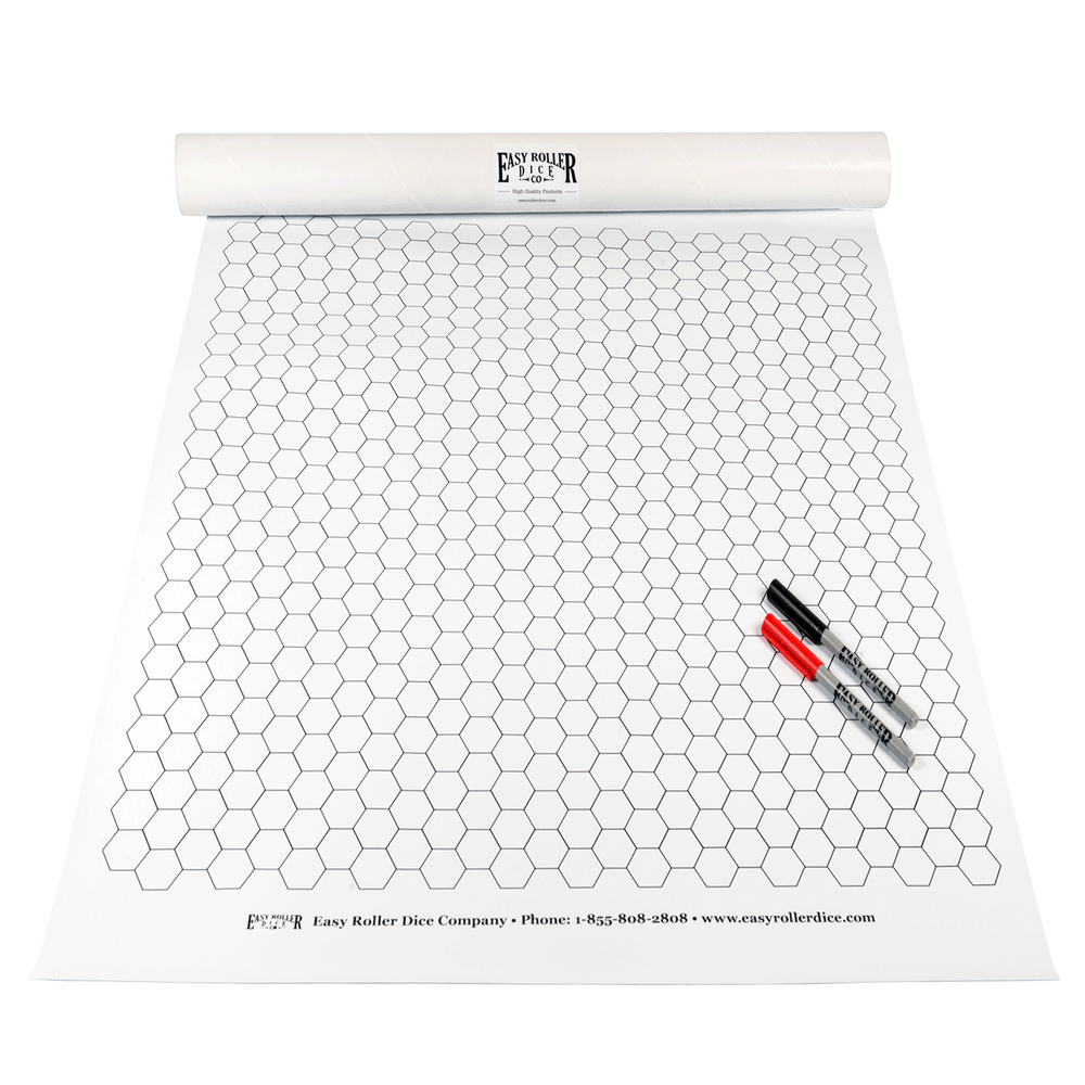 Gaming Mat Easy: Vinyl Double Sided w/Hexes and Squares