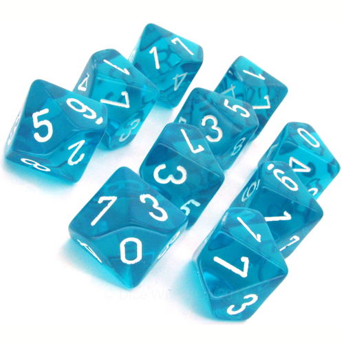 Dice Chessex: D10 Translucent Set of 10