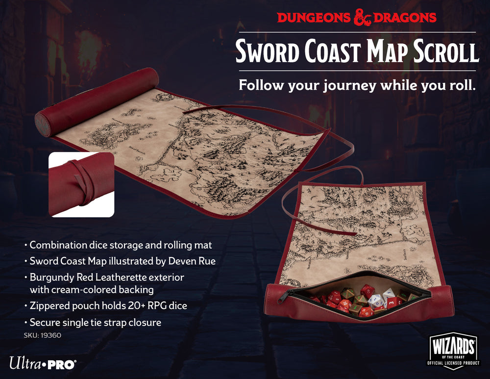 Dungeons & Dragons RPG: Dice Scroll Map - Sword Coast