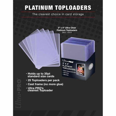 Toploader Ultra Pro: 3x4 Ultra Clear Platinum (25)