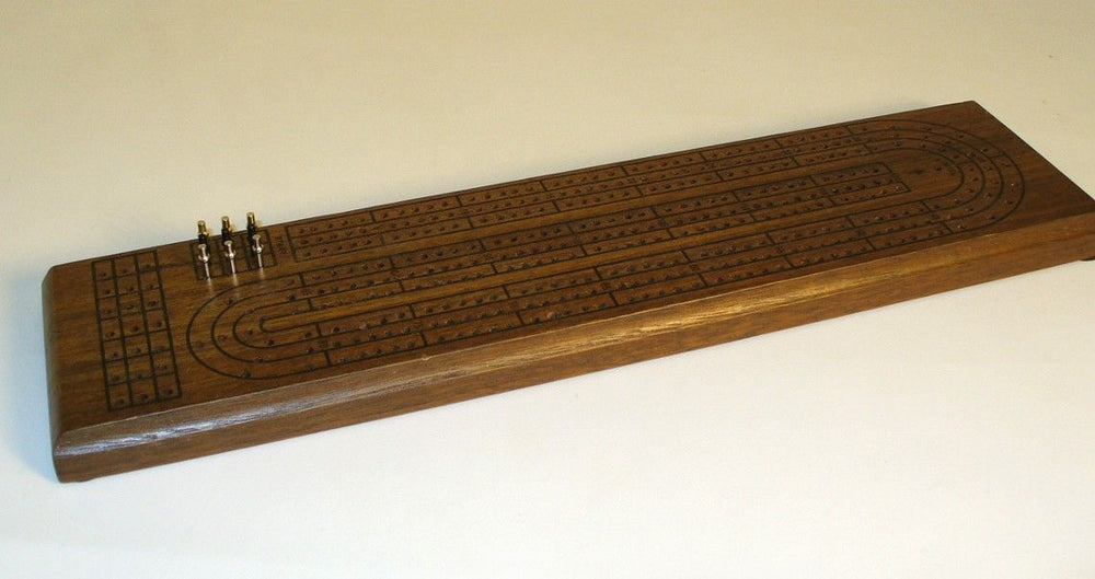Cribbage 3-Track Walnut Stained