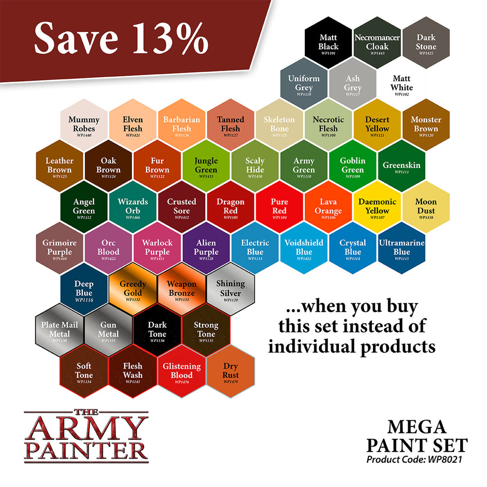 Paint Army Painter: Mega Paint Set 2017
