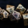 Dice Metallic Dice Co: Poly 7 Set Stone