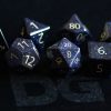 Dice Metallic Dice Co: Poly 7 Set Stone