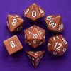 Dice Metallic Dice Co: Poly 7 Set Stone