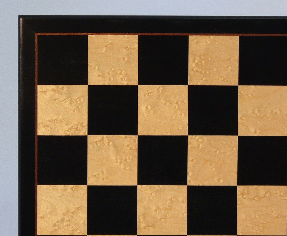 Chess Board 17in Black/Birdseye Maple