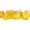 Dice Metallic Dice Co: Poly 7 Set Sharp Edge Resin
