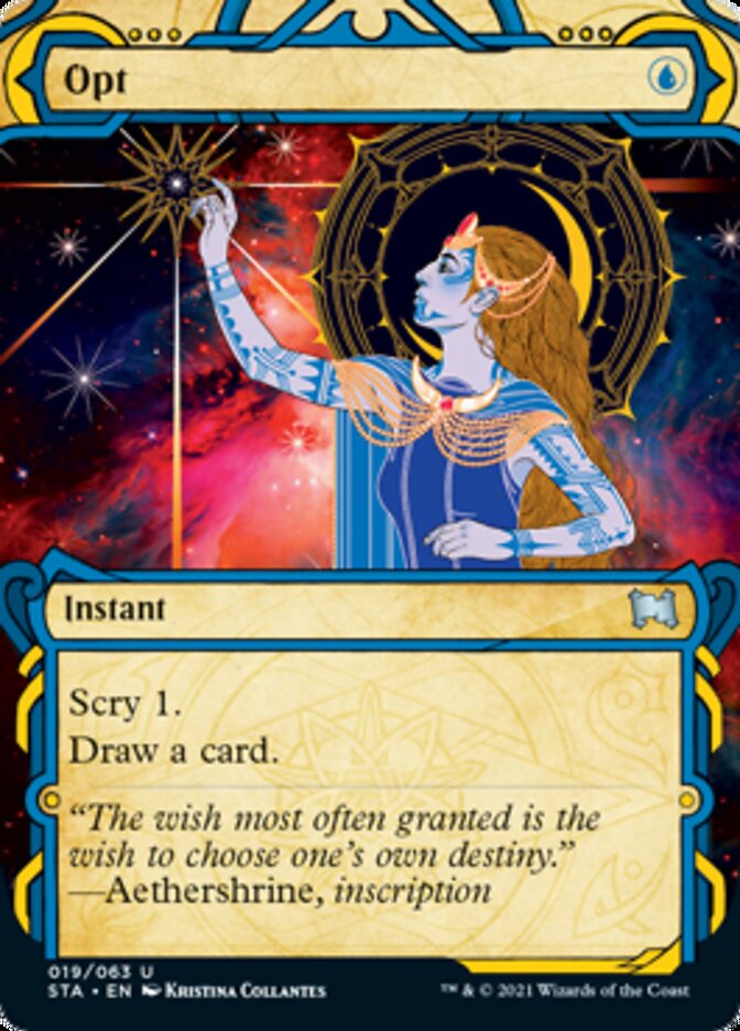 mtg etched foil cards Opt (Etched Foil) [Strixhaven Mystical Archive]