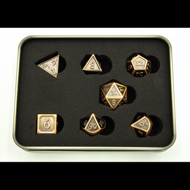 Dice Critical Hit: Poly 7 Set Metal