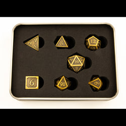 Dice Critical Hit: Poly 7 Set Metal