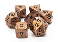 Dice Old School Dice: Poly 7 Set Metal Dwarven