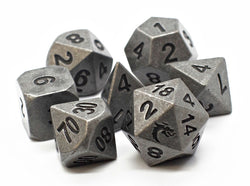 Dice Old School Dice: Poly 7 Set Metal Dwarven
