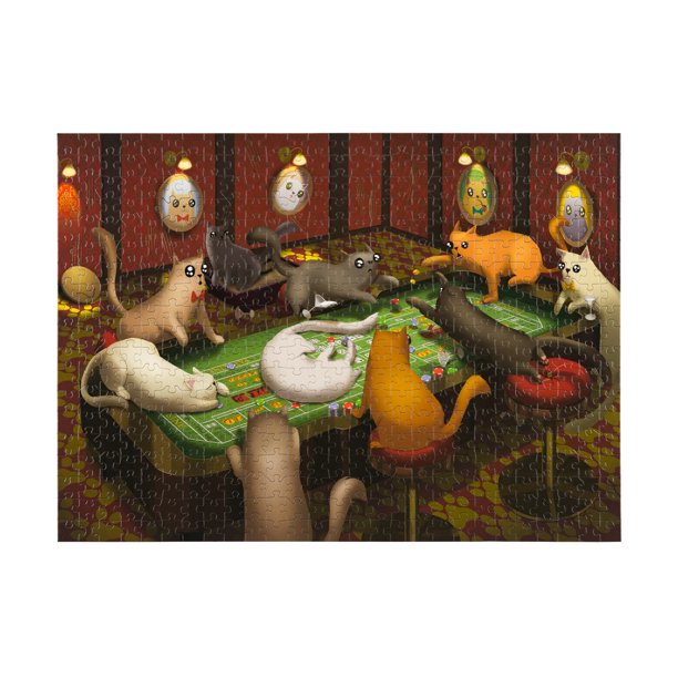 Puzzle Exploding Kittens:  500 Piece Cats Playing Craps