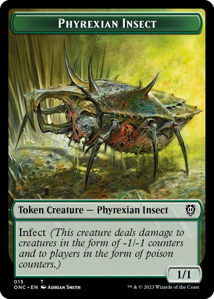 Phyrexian Mite // Phyrexian Insect Double-Sided Token [Phyrexia: All W Phyrexian Mite // Phyrexian Insect Double-Sided Token [Phyrexia: All W
