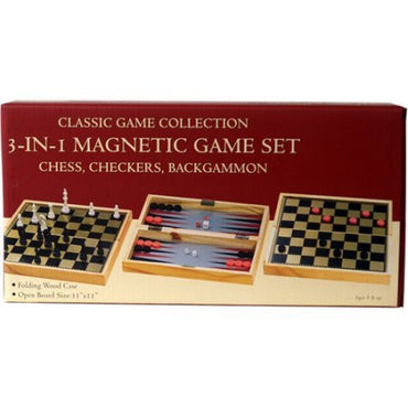 3-in-1 Classic Games Combo - Wooden