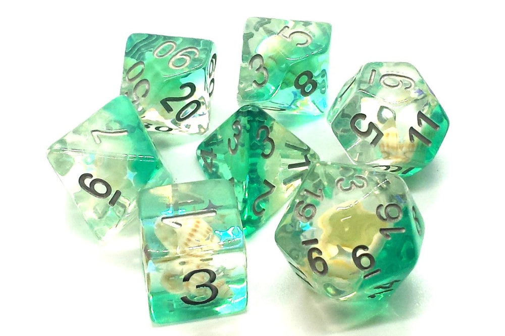 Dice Old School Dice: Poly 7 Set Infused Beach Party