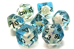 Dice Old School Dice: Poly 7 Set Infused Beach Party