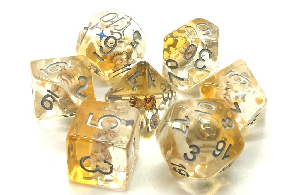 Dice Old School Dice: Poly 7 Set Infused Beach Party