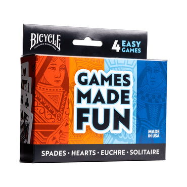 Cards Bicycle: 4-Game Pack (Hearts Spades Euchre and Solitaire)