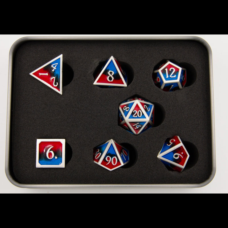 Dice Critical Hit: Poly 7 Set Metal