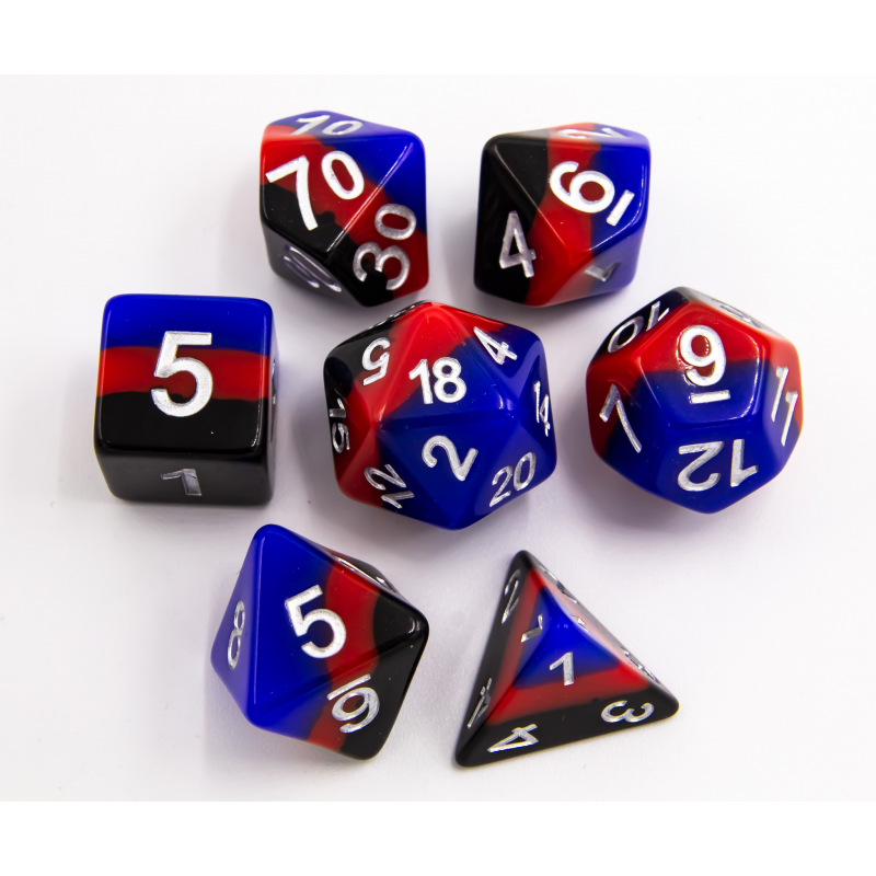 Dice Critical Hit: Poly 7 Set Multi-layer