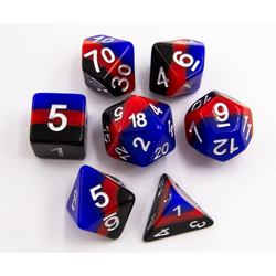 Dice Critical Hit: Poly 7 Set Multi-layer
