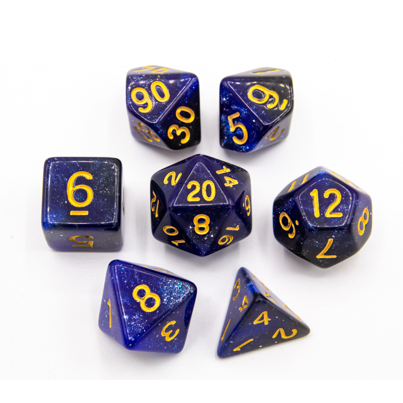 Dice Critical Hit: Poly 7 Set Galaxy