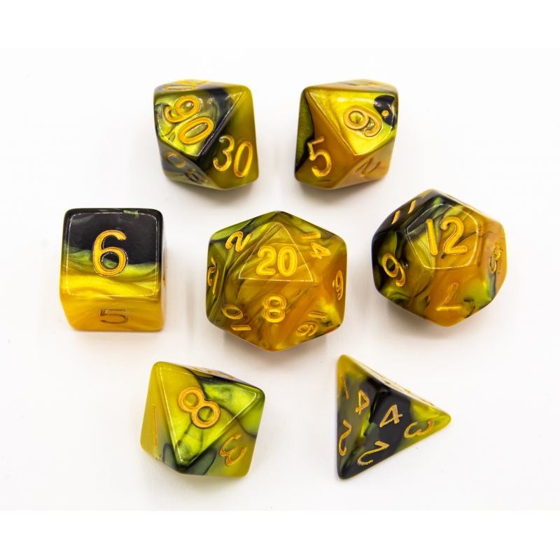 Dice Critical Hit: Poly 7 Set Fusion