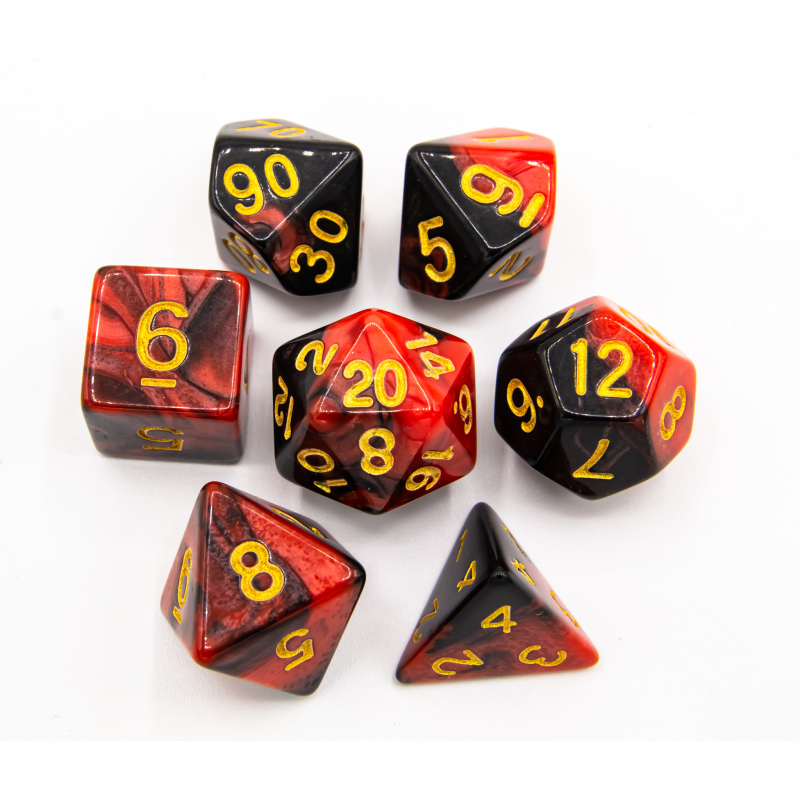 Dice Critical Hit: Poly 7 Set Fusion