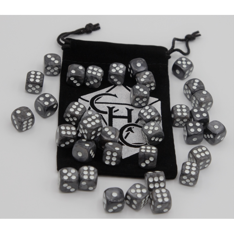 Dice Critical Hit: D06 12mm set of 36 Marbled