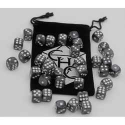 Dice Critical Hit: D06 12mm set of 36 Marbled