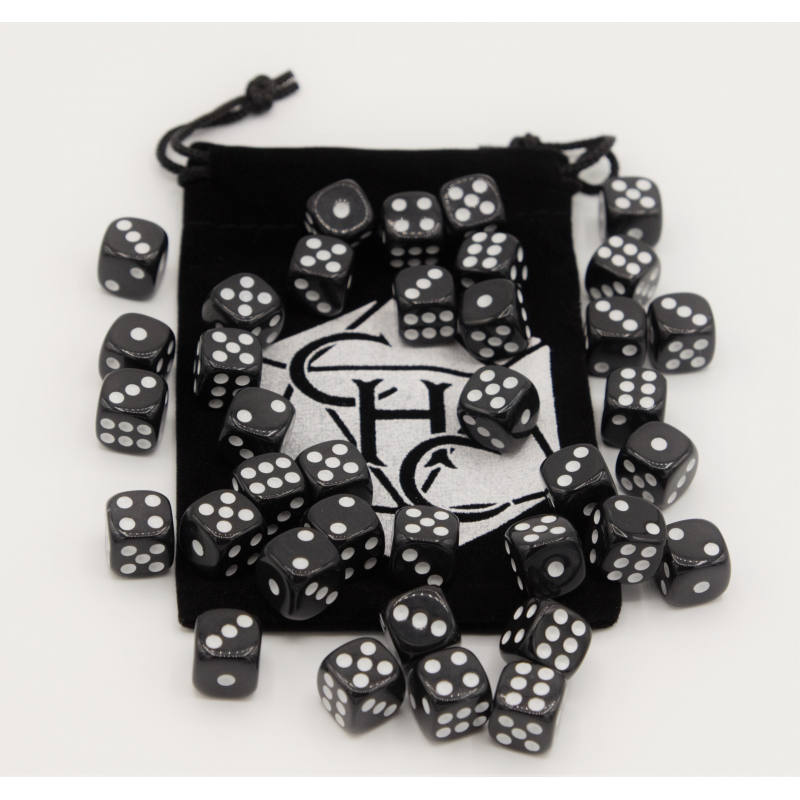 Dice Critical Hit: D06 12mm set of 36 Opaque