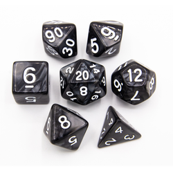 Dice Critical Hit: Poly 7 Set Marbled
