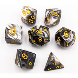Dice Critical Hit: Poly 7 Set Milky