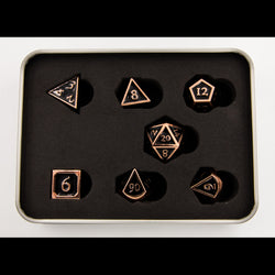 Dice Critical Hit: Poly 7 Set Metal