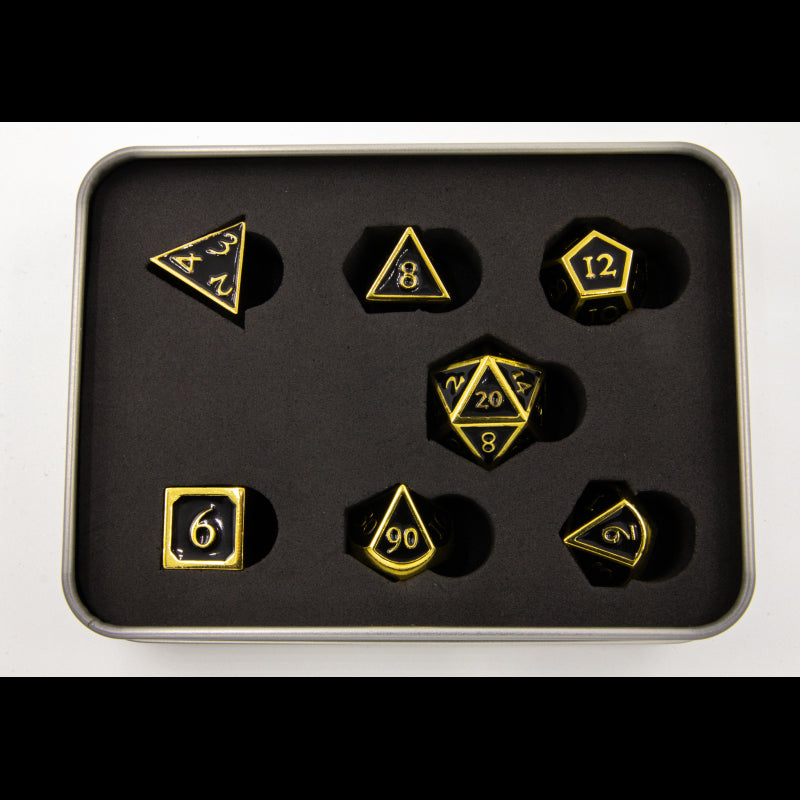 Dice Critical Hit: Poly 7 Set Metal