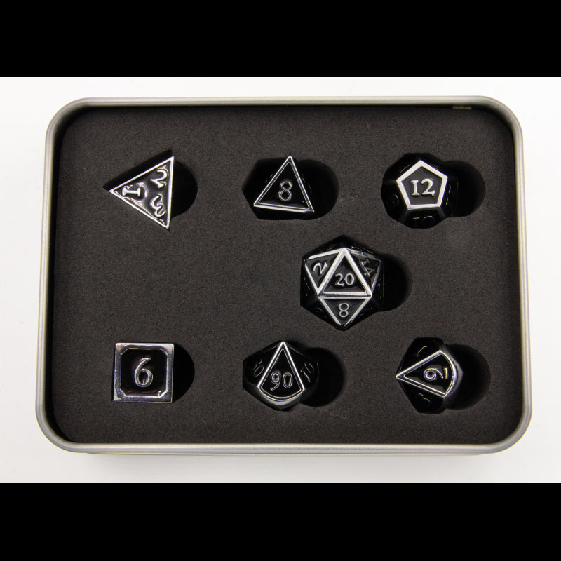 Dice Critical Hit: Poly 7 Set Metal