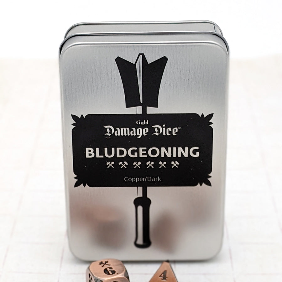 Dice GYLD: Bludgeoning Damage Metal (7)