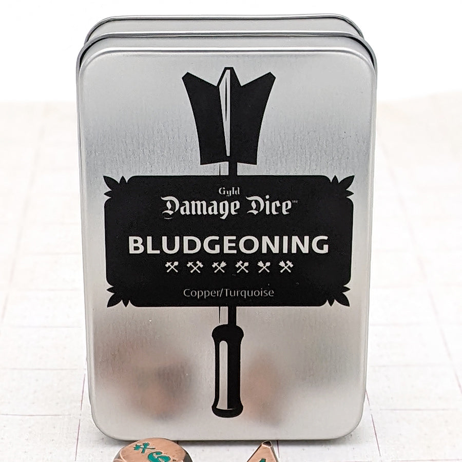 Dice GYLD: Bludgeoning Damage Metal (7)
