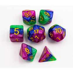 Dice Critical Hit: Poly 7 Set Multi-layer