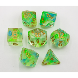 Dice Critical Hit: Poly 7 Set Swirl