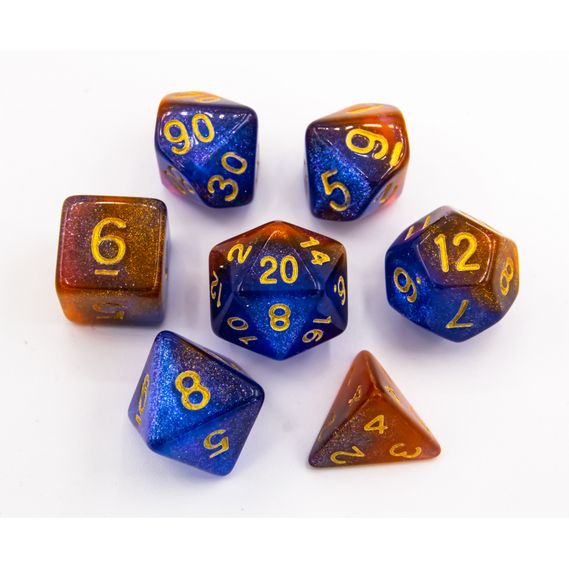 Dice Critical Hit: Poly 7 Set Galaxy
