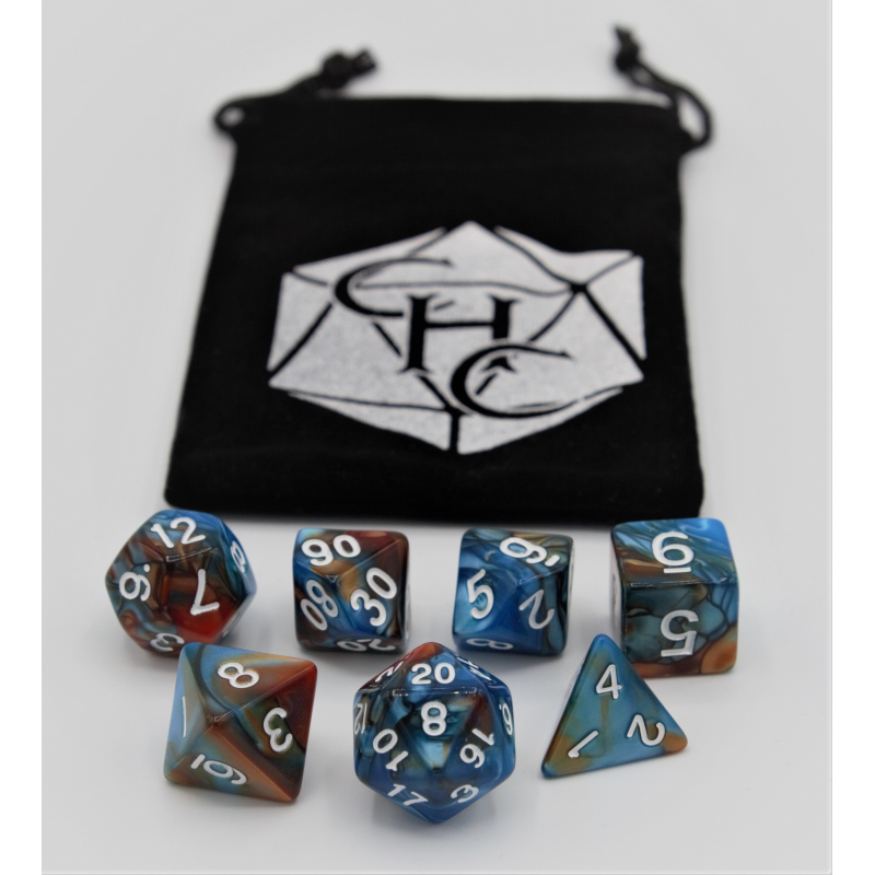 Dice Critical Hit: Poly 7 Set Fusion