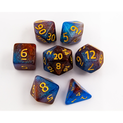 Dice Critical Hit: Poly 7 Set Shimmering Galaxy