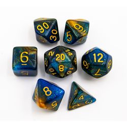 Dice Critical Hit: Poly 7 Set Sparkly Fusion