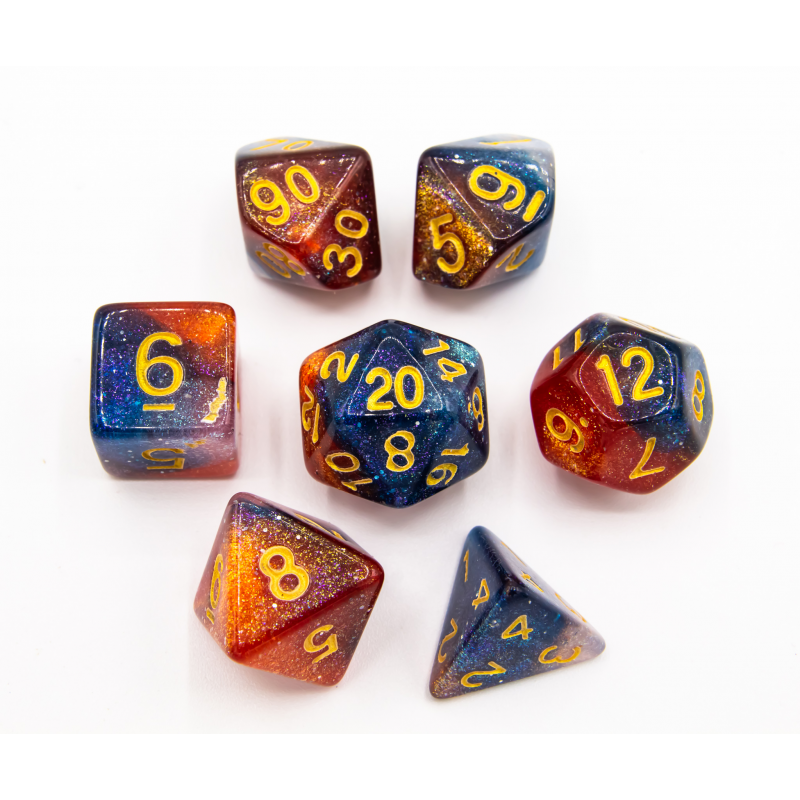 Dice Critical Hit: Poly 7 Set Galaxy