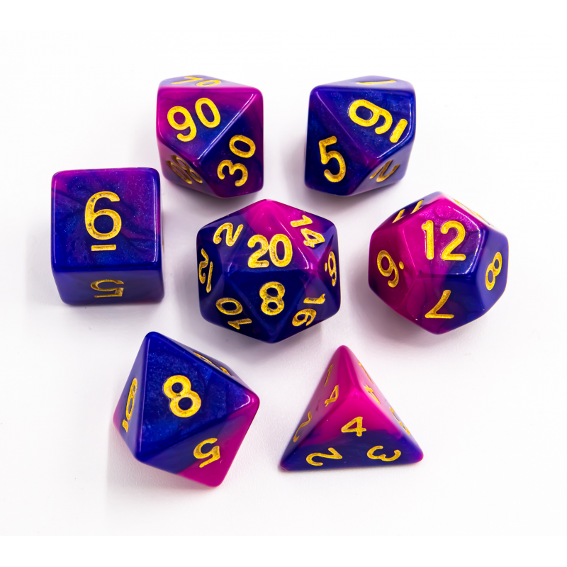 Dice Critical Hit: Poly 7 Set Fusion