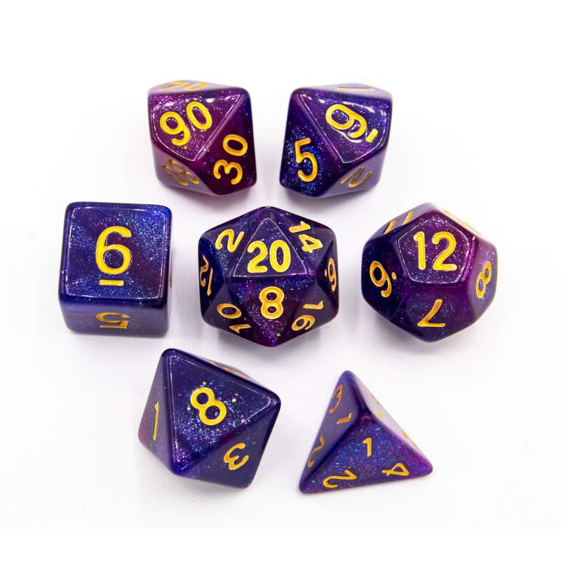 Dice Critical Hit: Poly 7 Set Galaxy